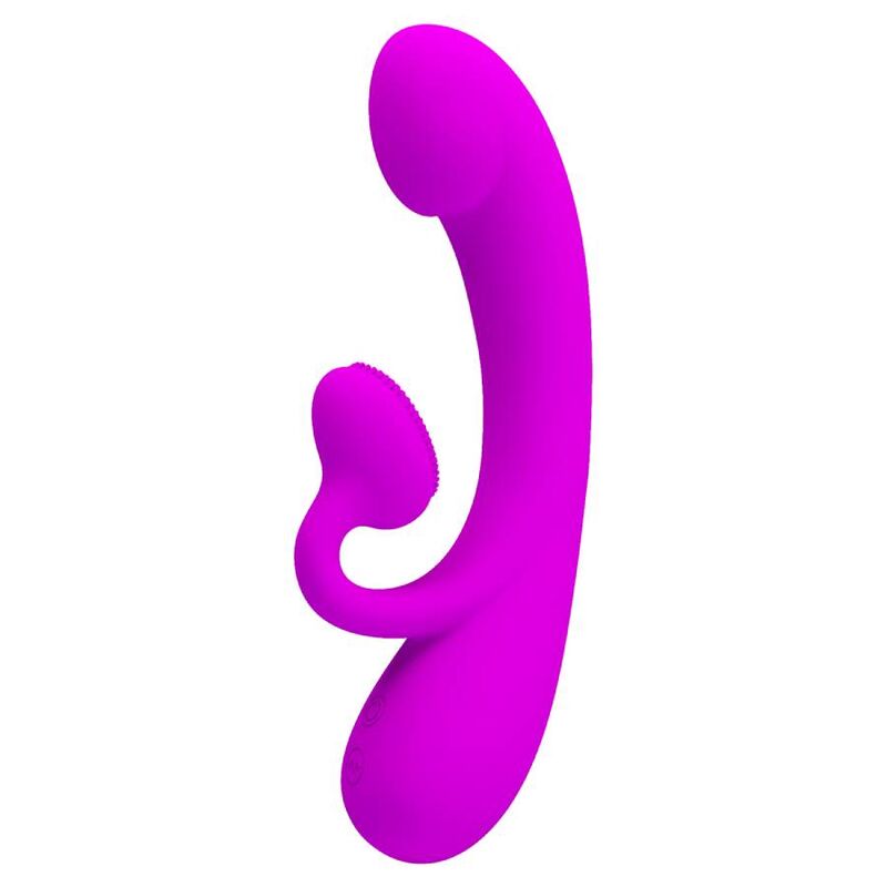 PRETTY LOVE - VIBRADOR SINCERO E ONDAS ESTIMULANTES DO CLITÓRIS SILICONE ROXO