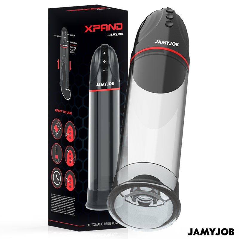 JAMYJOB - BOMBA AUTOMÁTICA XPAND 3 NÍVEIS DE ONDAS ESTIMULANTES CINZA