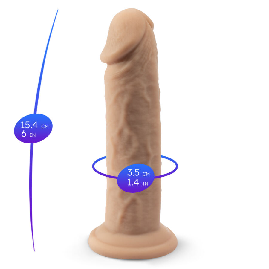 SILEXD - MODELO DE PÊNIS REALÍSTICO 2 SILICONE TERMORATIVO PREMIUM 15,4 CM