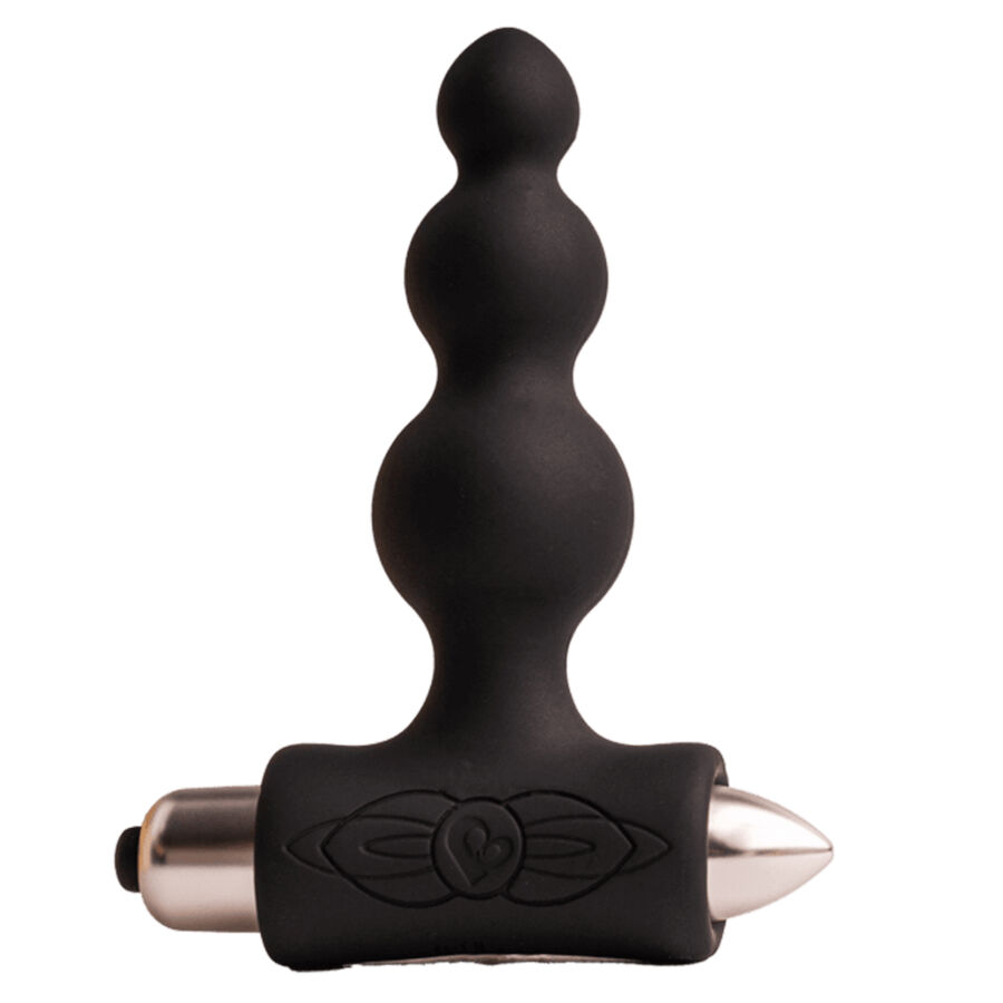 ROCKS-OFF - PETITE SENSATIONS BUBBLES PLUG ANAL VIBRADOR PRETO
